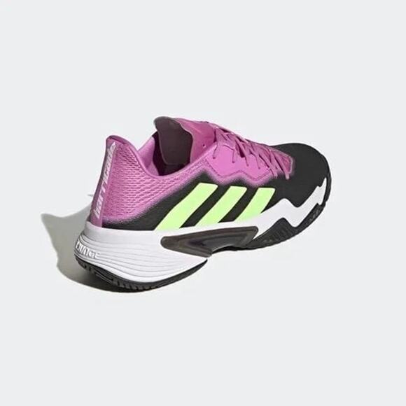 Adidas Men\'s Barricade Tennis Shoes Carbon/Signal Green/Pulse Lilac, US 10.5
